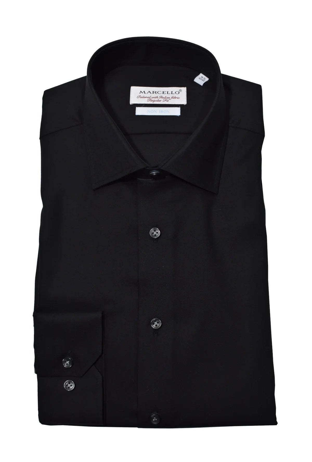 marcello dress shirt MARCELLO SPORT BLACK LONG SLEEVE BUTTO UP DRESS SHIRT SZ M