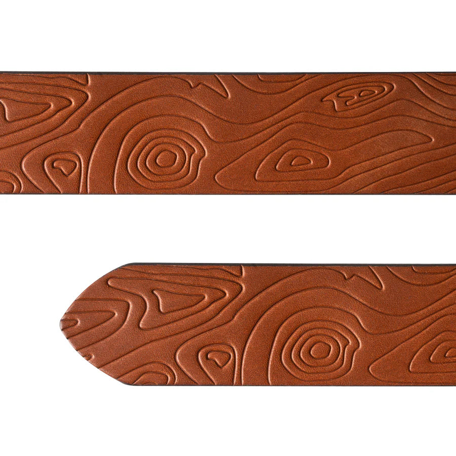 Gunmetal and Tobacco Topo Full Grain Misson Belt
