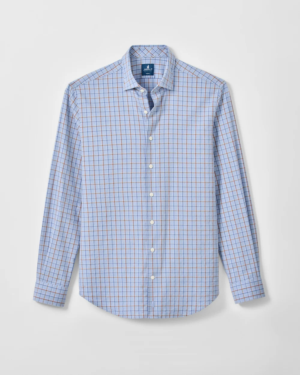 Natural Performance Button Down Shirt - Chestnut Pane
