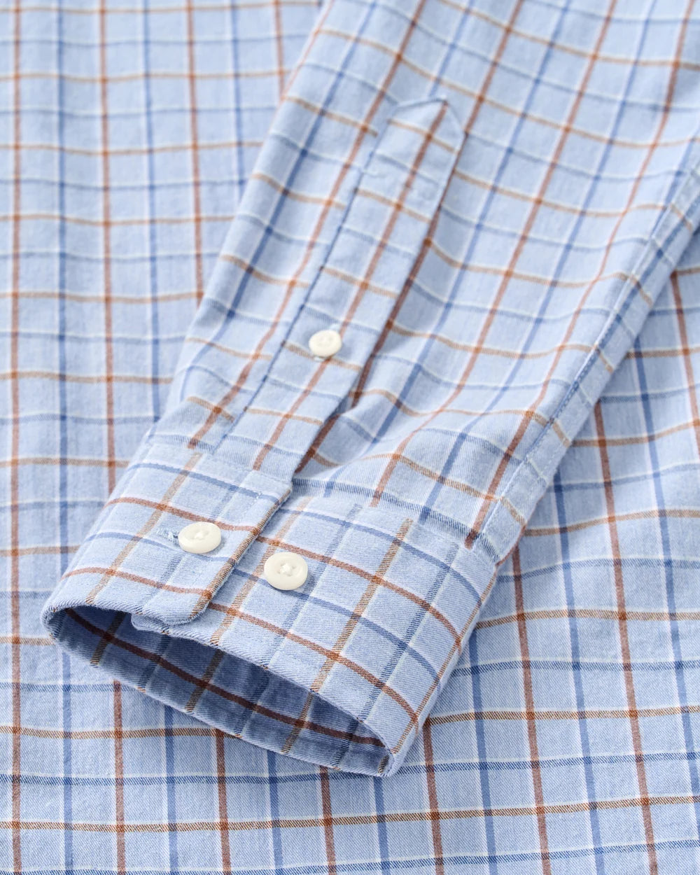 Natural Performance Button Down Shirt - Chestnut Pane