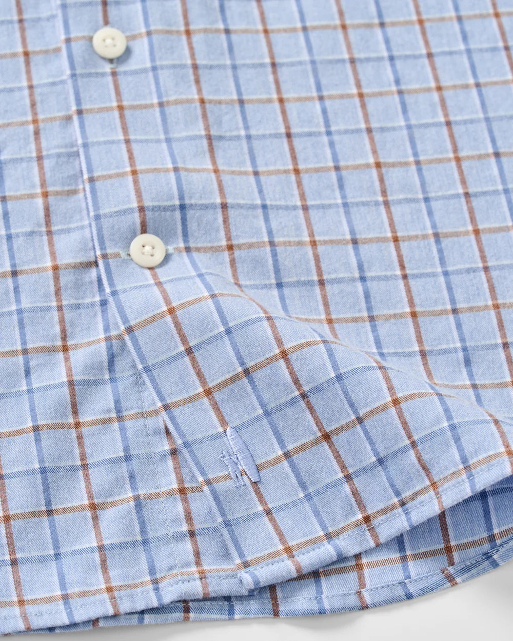 Natural Performance Button Down Shirt - Chestnut Pane