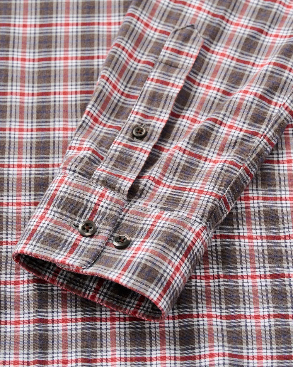 Performance Flannel Button Down Shirt - Lane Forest Pane