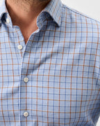 Natural Performance Button Down Shirt - Chestnut Pane