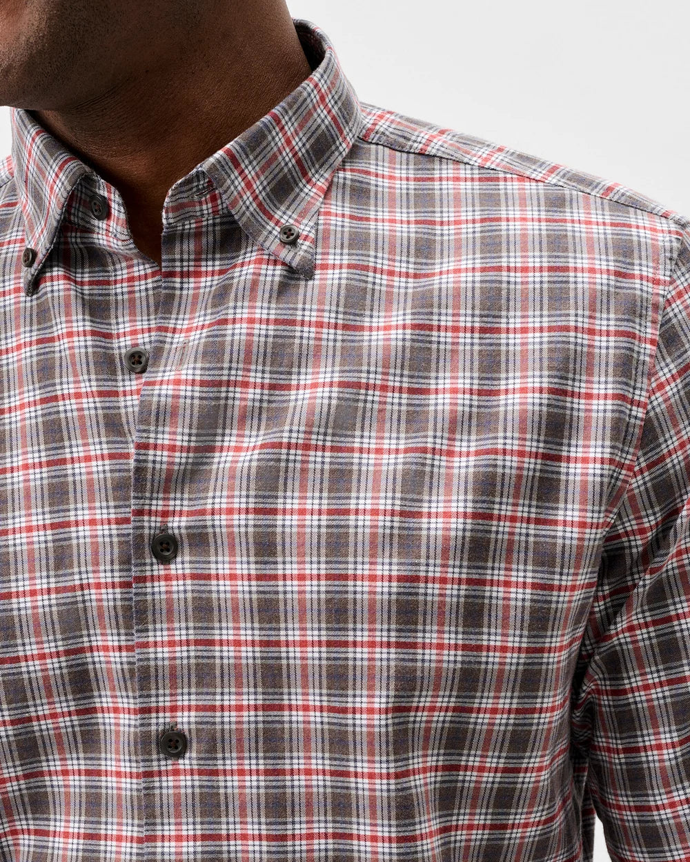 Performance Flannel Button Down Shirt - Lane Forest Pane