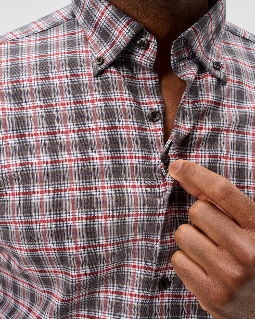 Performance Flannel Button Down Shirt - Lane Forest Pane