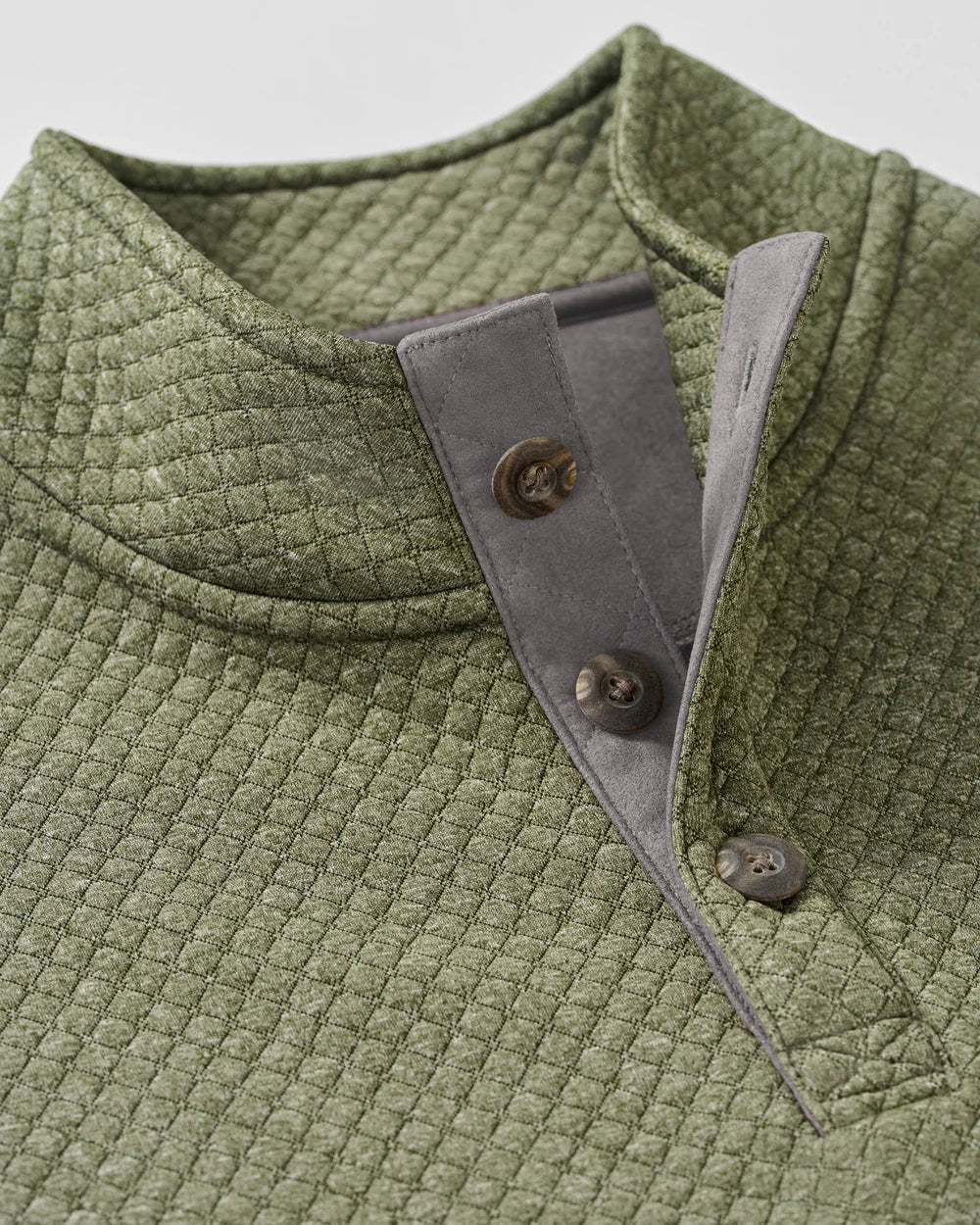 Rockwells Diamond-Quilted Henley Pullover