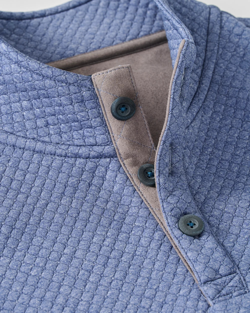 Rockwells Diamond-Quilted Henley Pullover