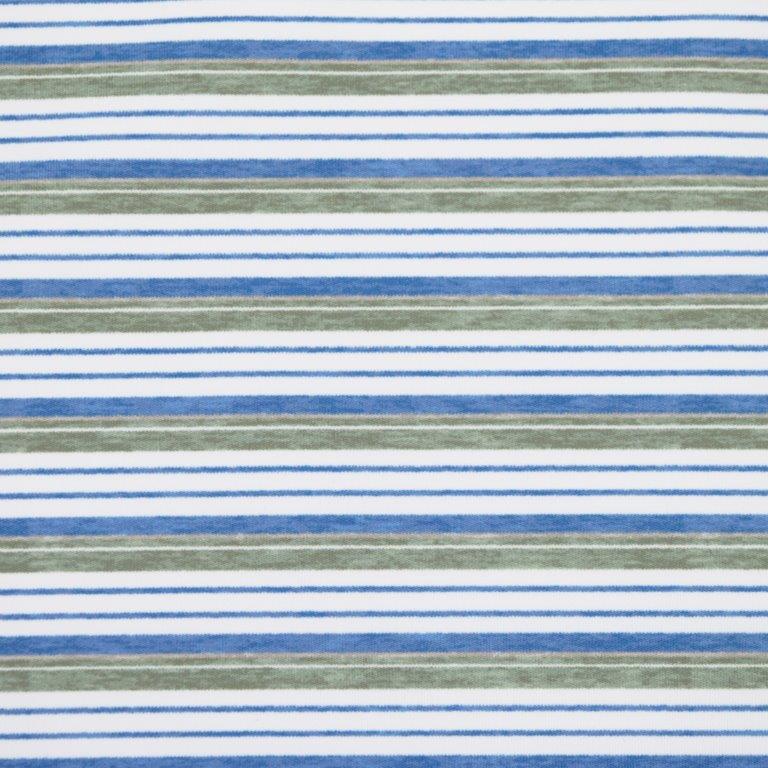 Heather Stripe Print Polo