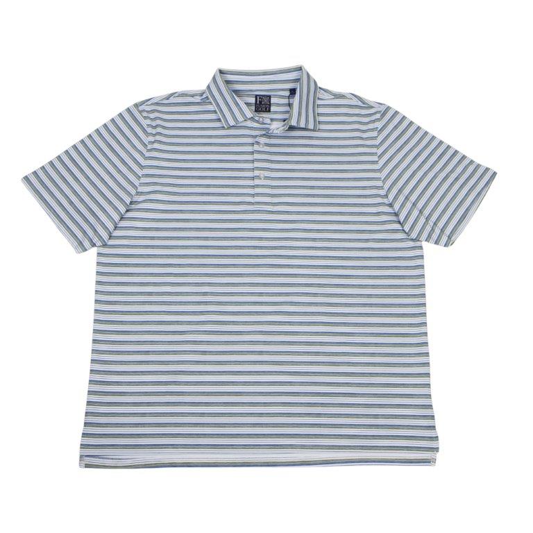 Heather Stripe Print Polo
