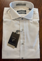 Dobby Faux Solid Dress Shirt - Silver