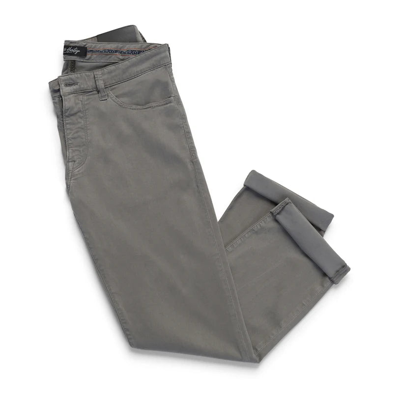 Charisma Relaxed Straight Pants in Pewter Twill