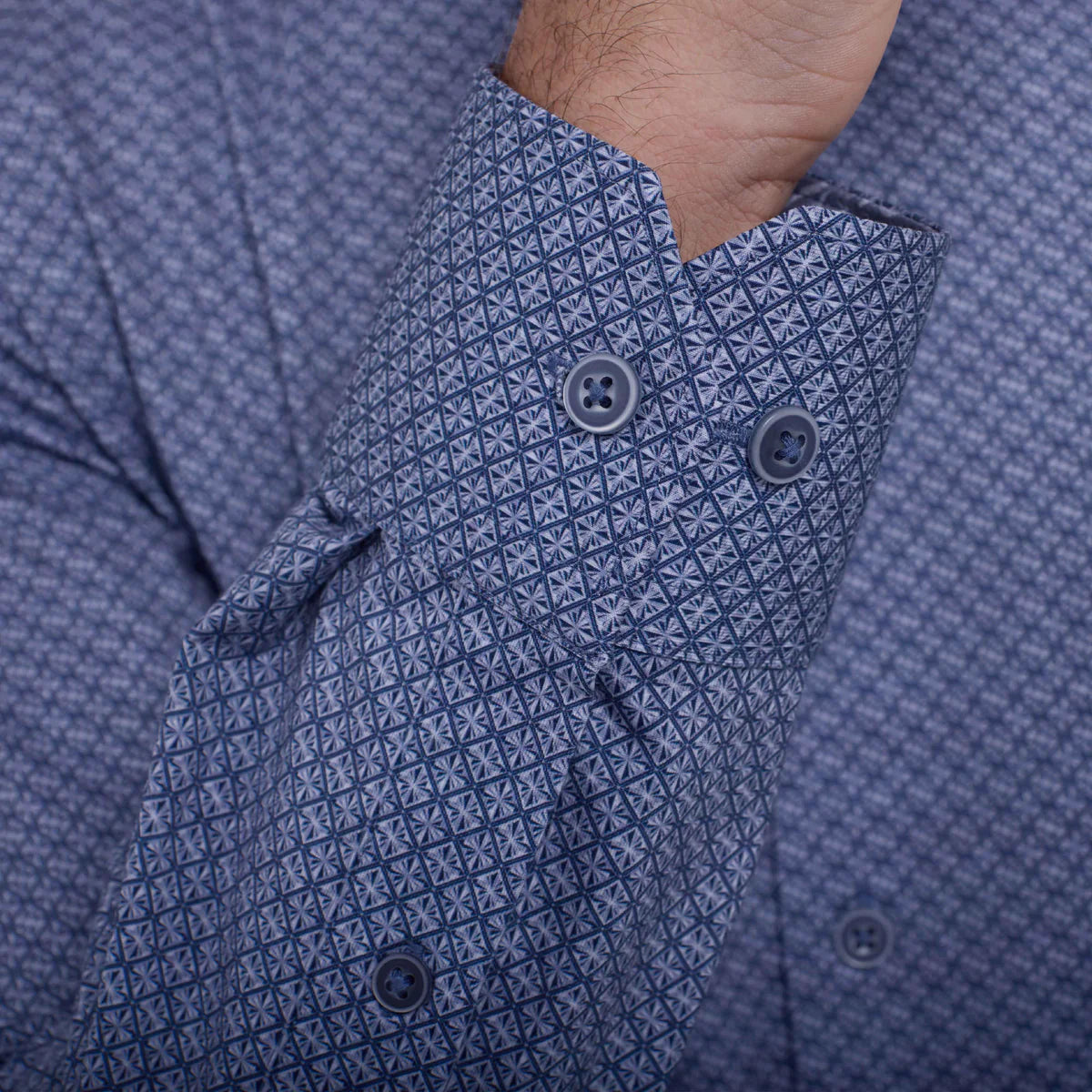 Jimmy  Double-Sided Geometric & Leaf Print OoohCotton Shirt