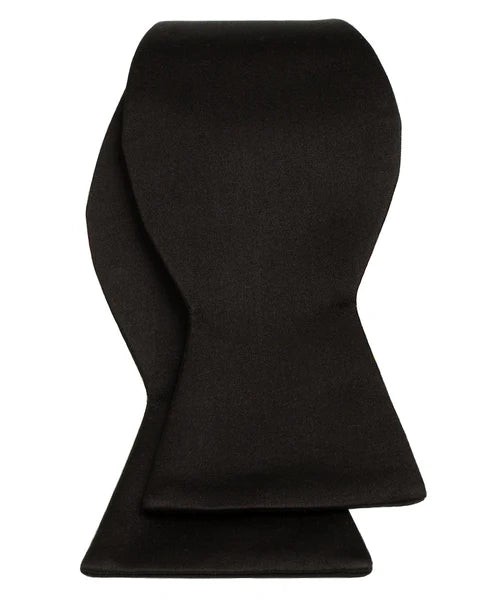 Black Satin Self-tie Bow Tie