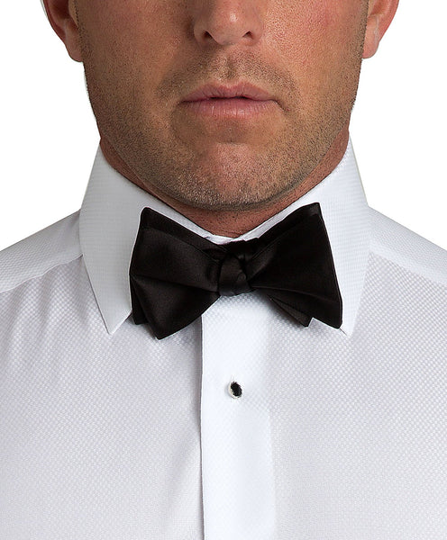 Black Satin Self-tie Bow Tie