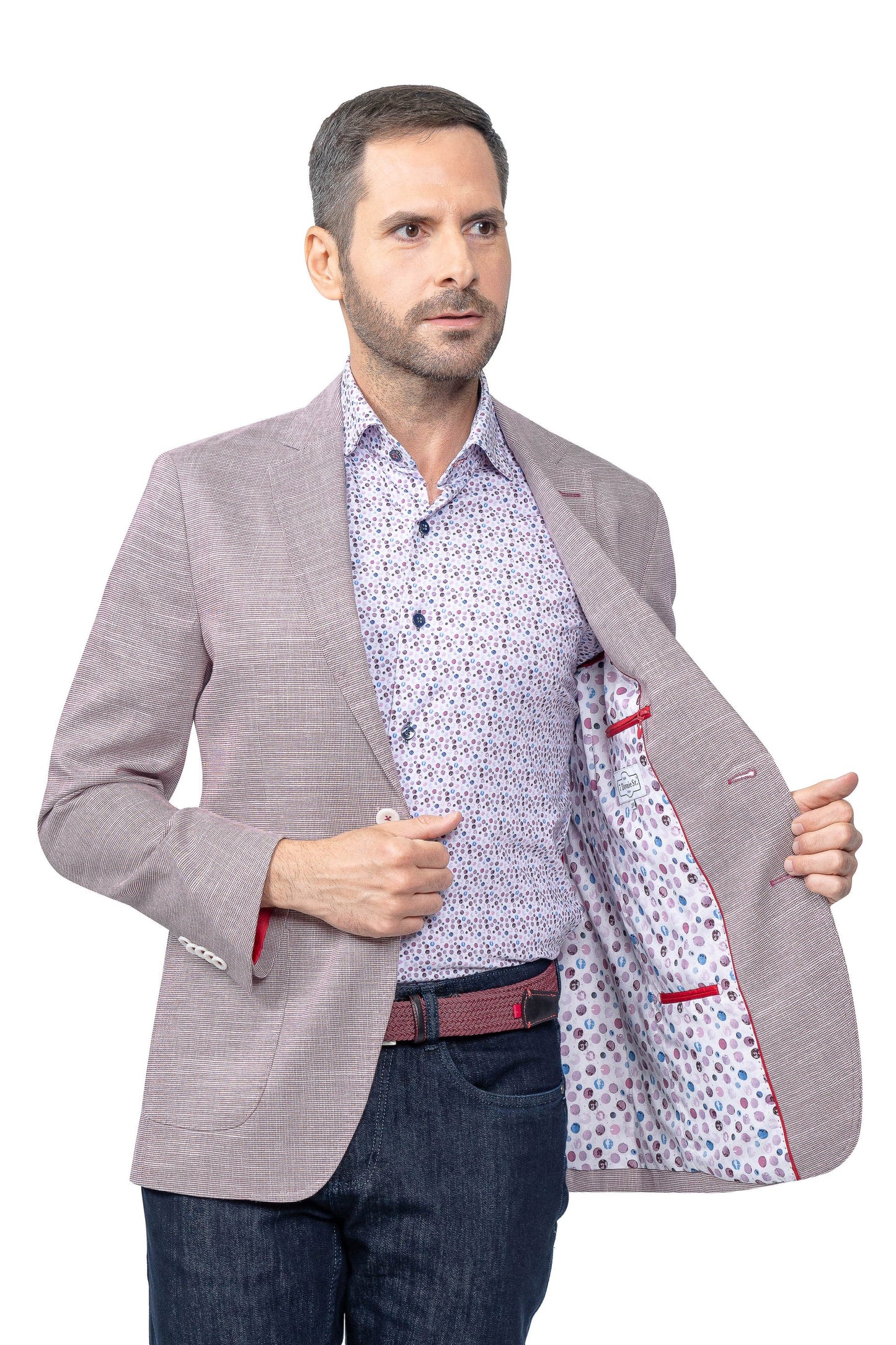 Hartford Berry Linen Stretch Blazer