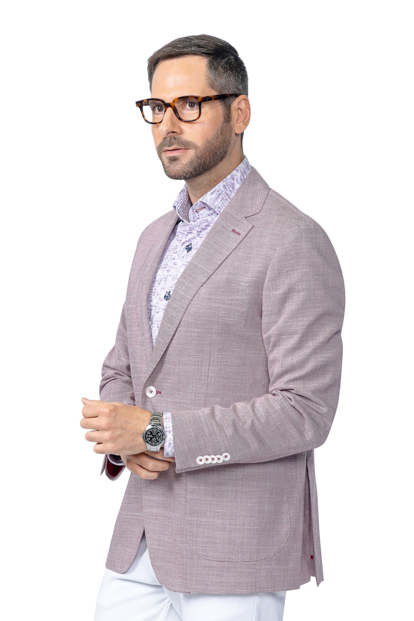 Hartford Berry Linen Stretch Blazer