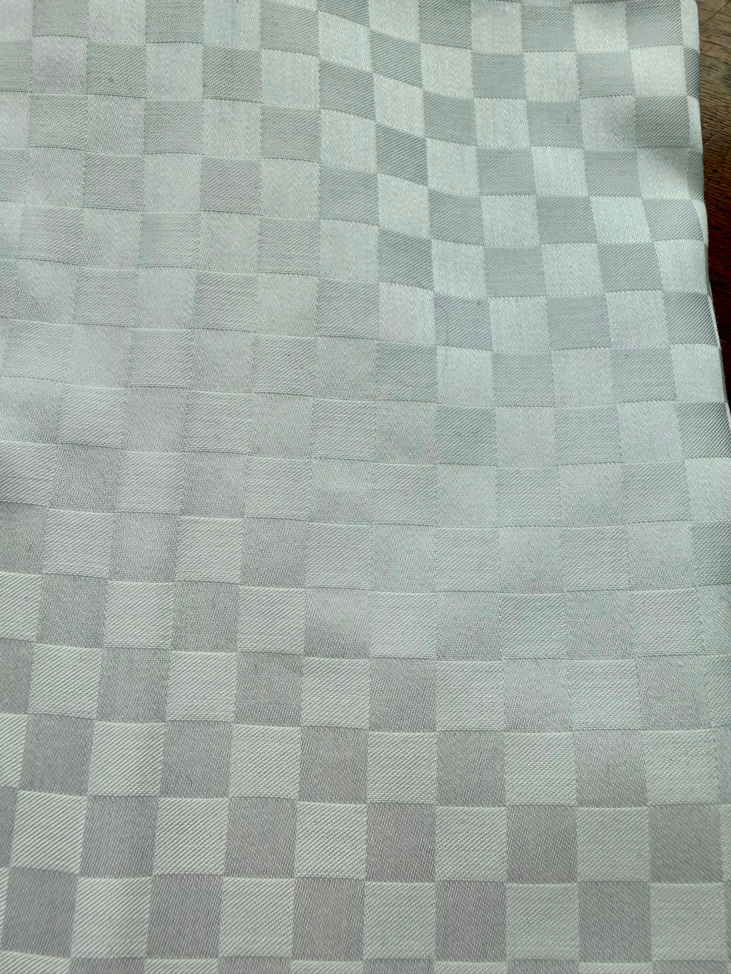 Tonal White Checkerboard Sport Shirt