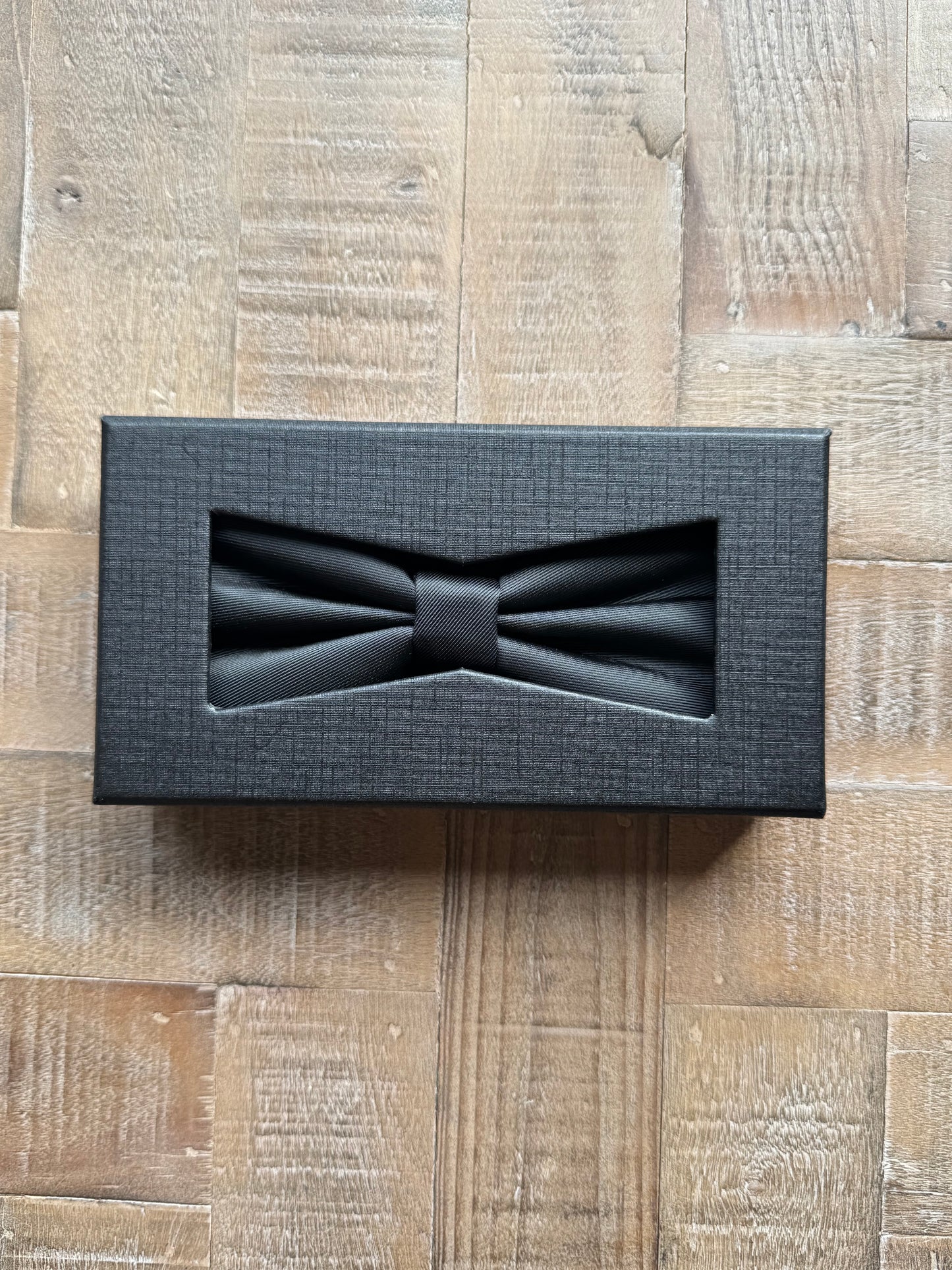 Solid Black Bow Tie