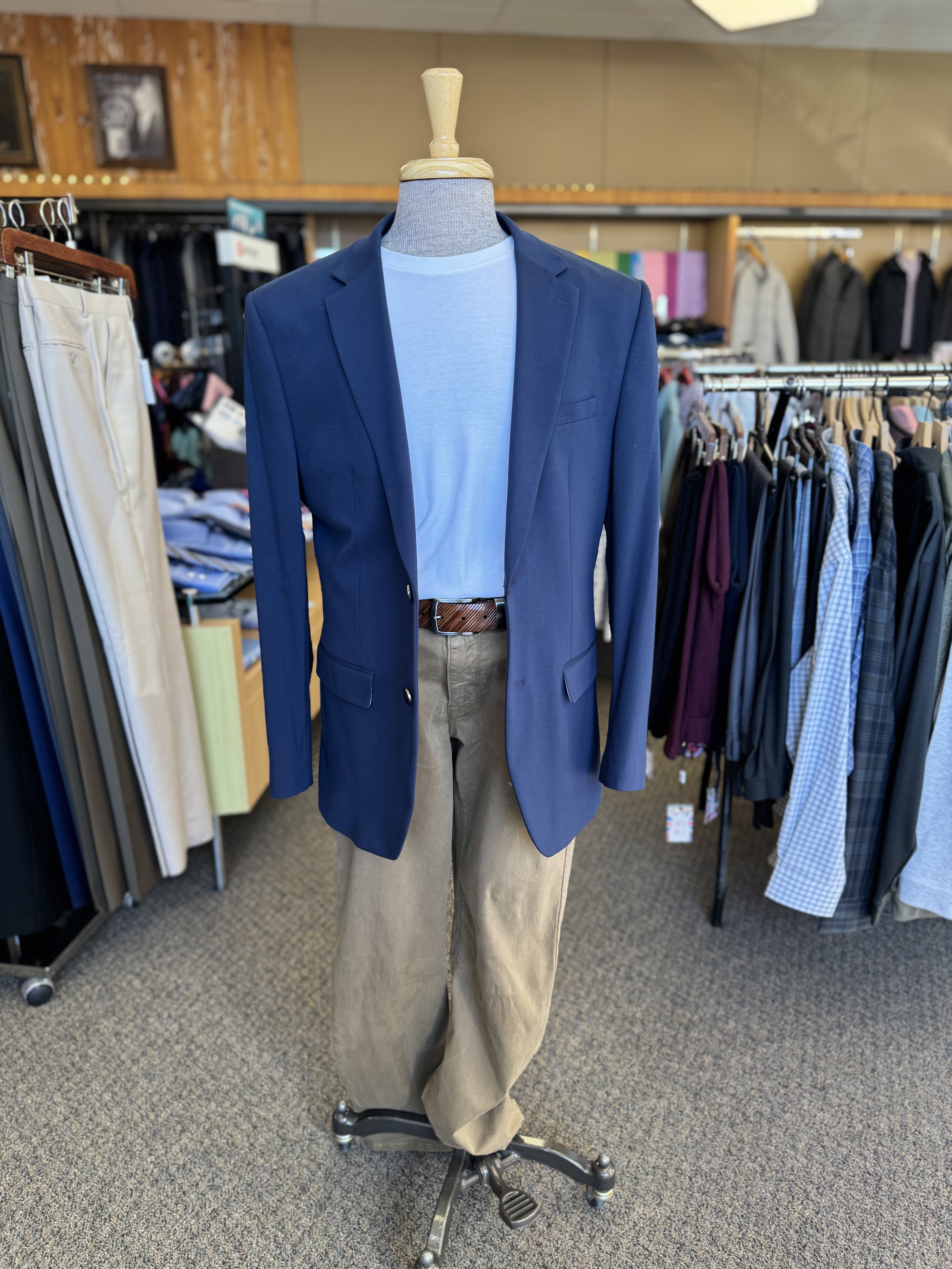 Active Stretch Sport Coat - Blue