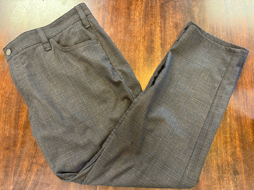 Brown & Navy Windowpane Jeans