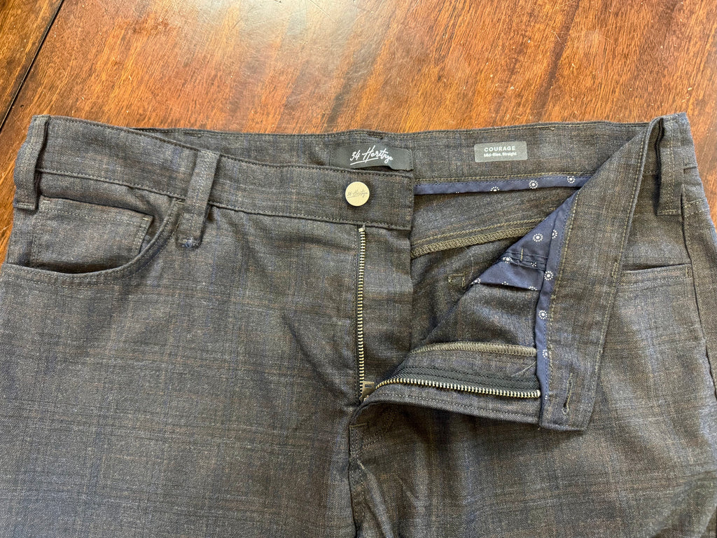 Brown & Navy Windowpane Jeans