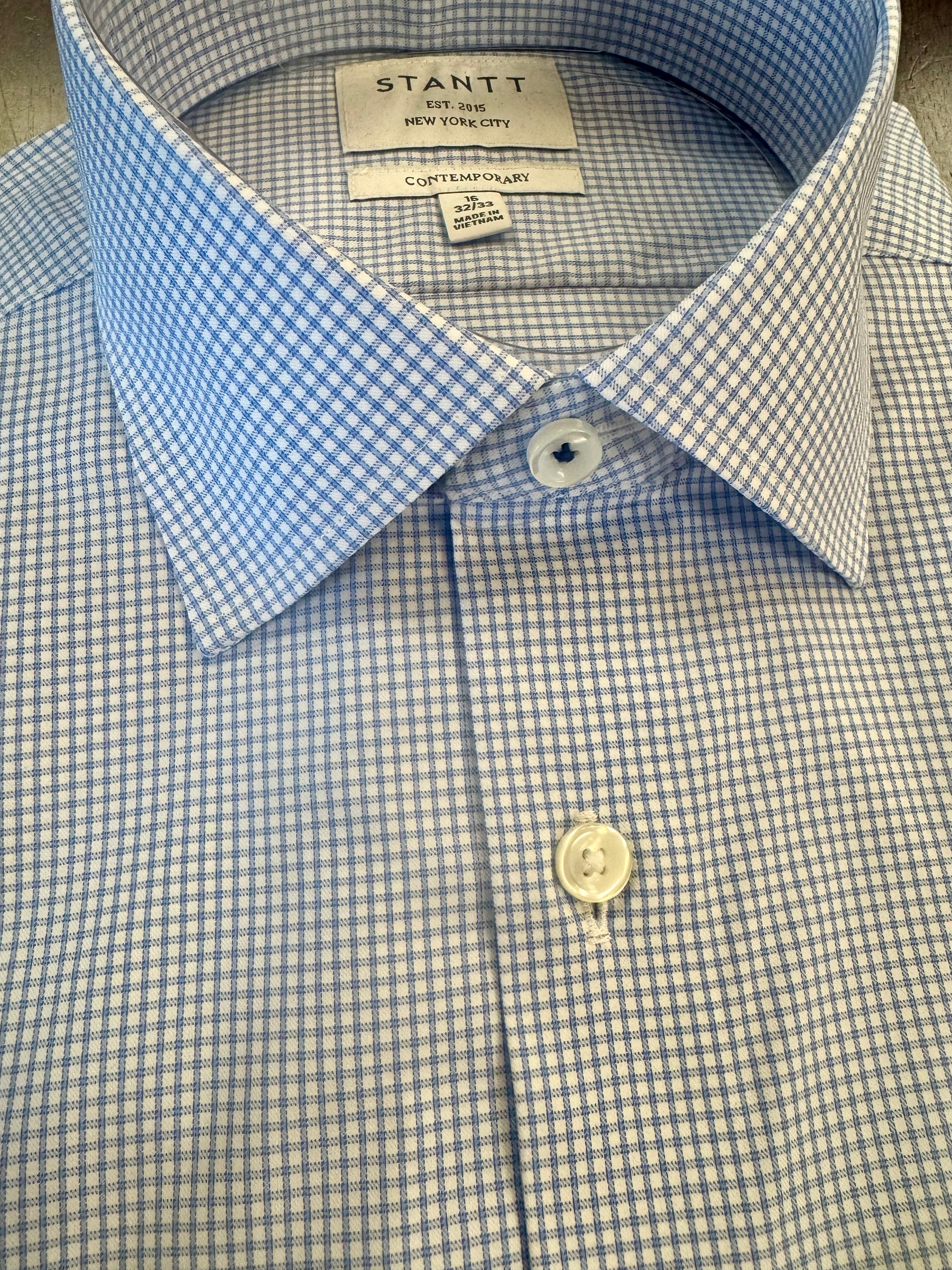 stantt dress shirts Fine Twill Blue Shirt wicking technology to keep you cool under pressure Stantt - Dress Shirts