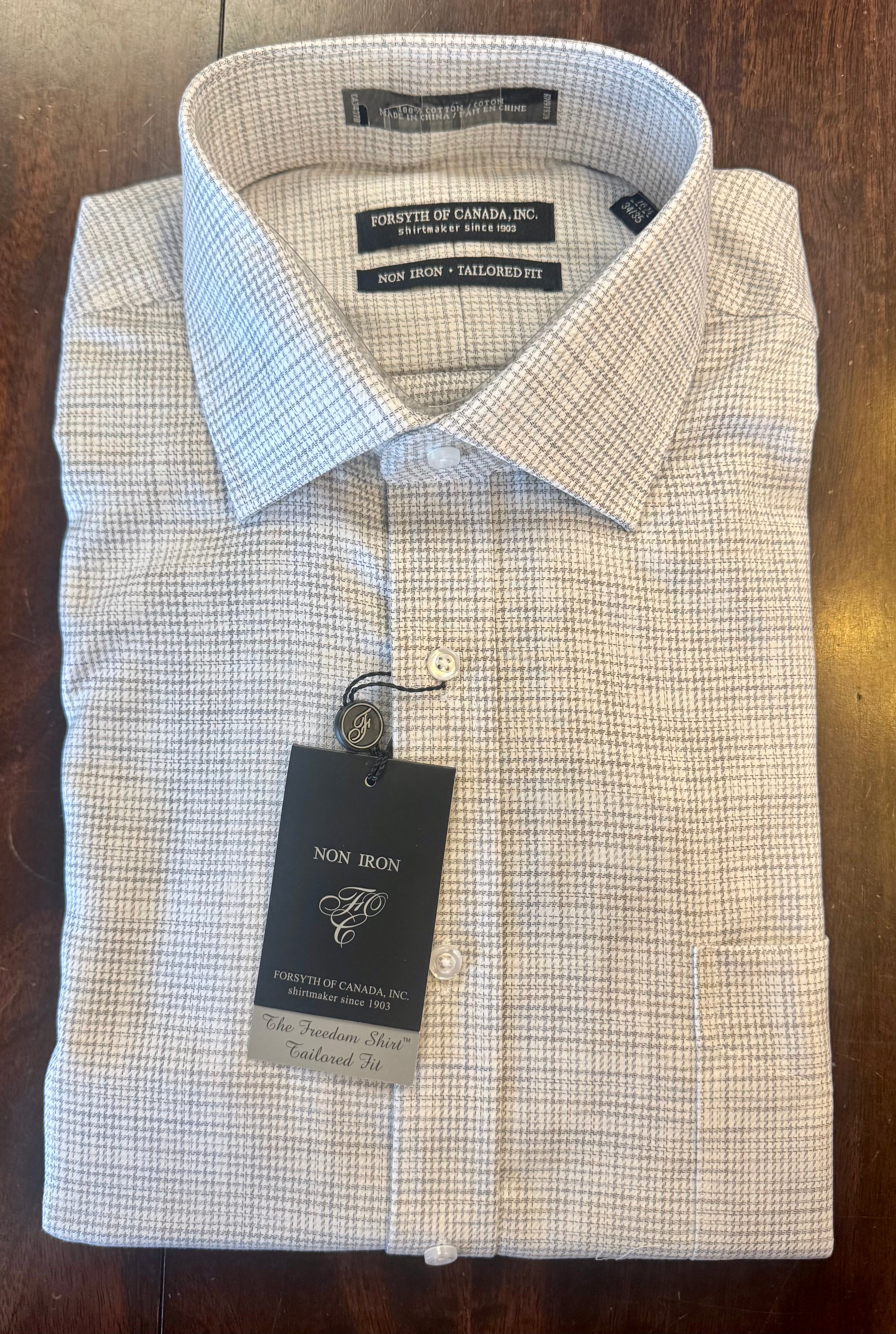 Variegated Check Dress Shirt 9218-814 / DOV / 16 x 32/33 Variegated Check Dress Shirt 9218-814 / DOV / 16 x 32/33