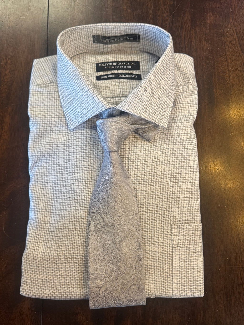 Variegated Check Dress Shirt