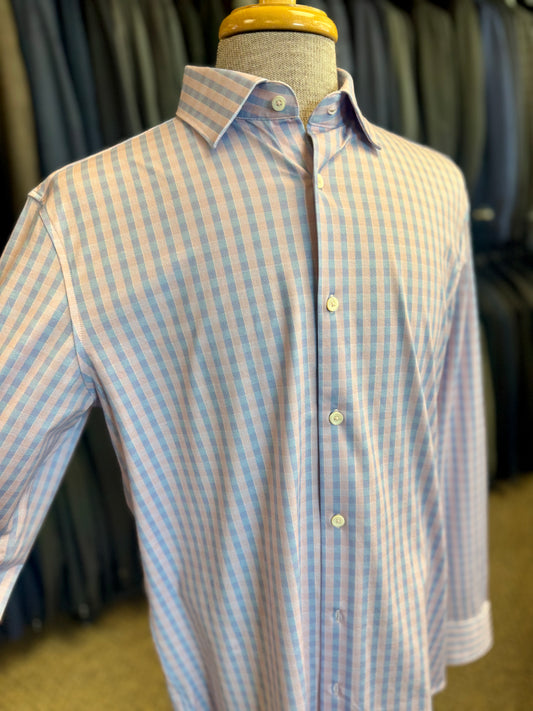 Roll Collar Check Sport Shirt