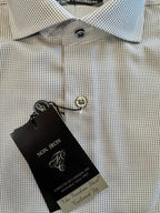 Dobby Faux Solid Dress Shirt - Silver