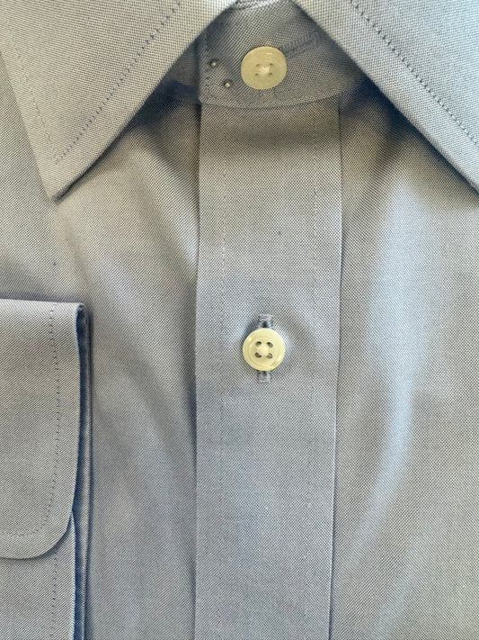 W&R Spread Collar Tailored Dress Shirt - Blue Solid