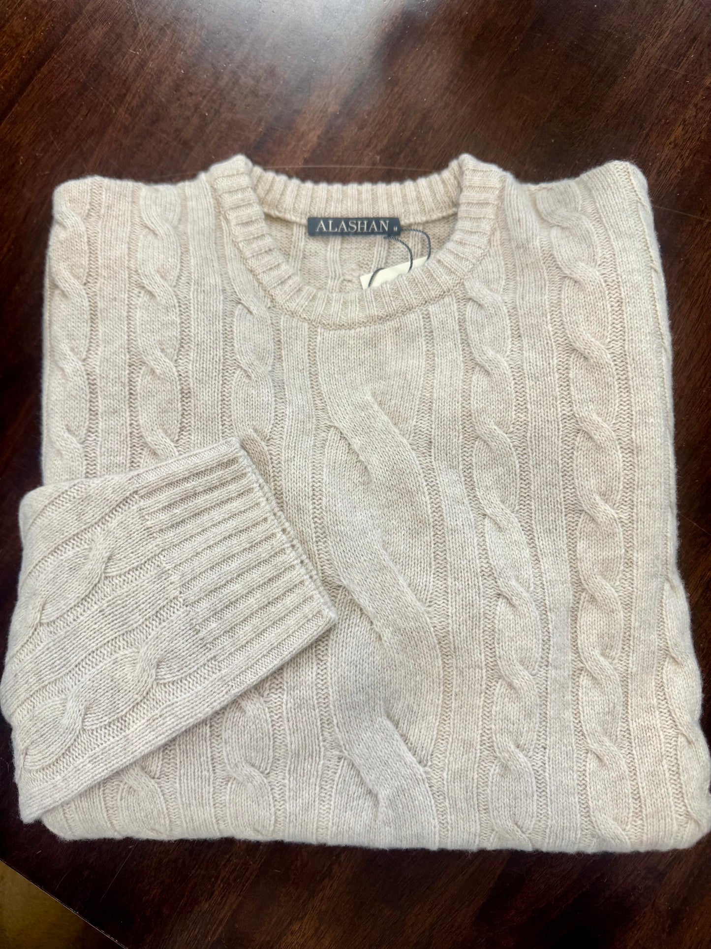 Alashan Cashmere Cable Crew Neck Sweater
