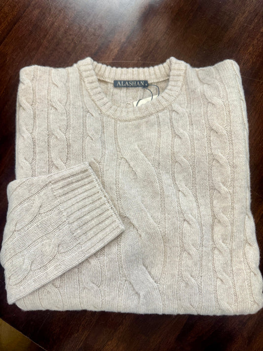 Alashan Cashmere Cable Crew Neck Sweater