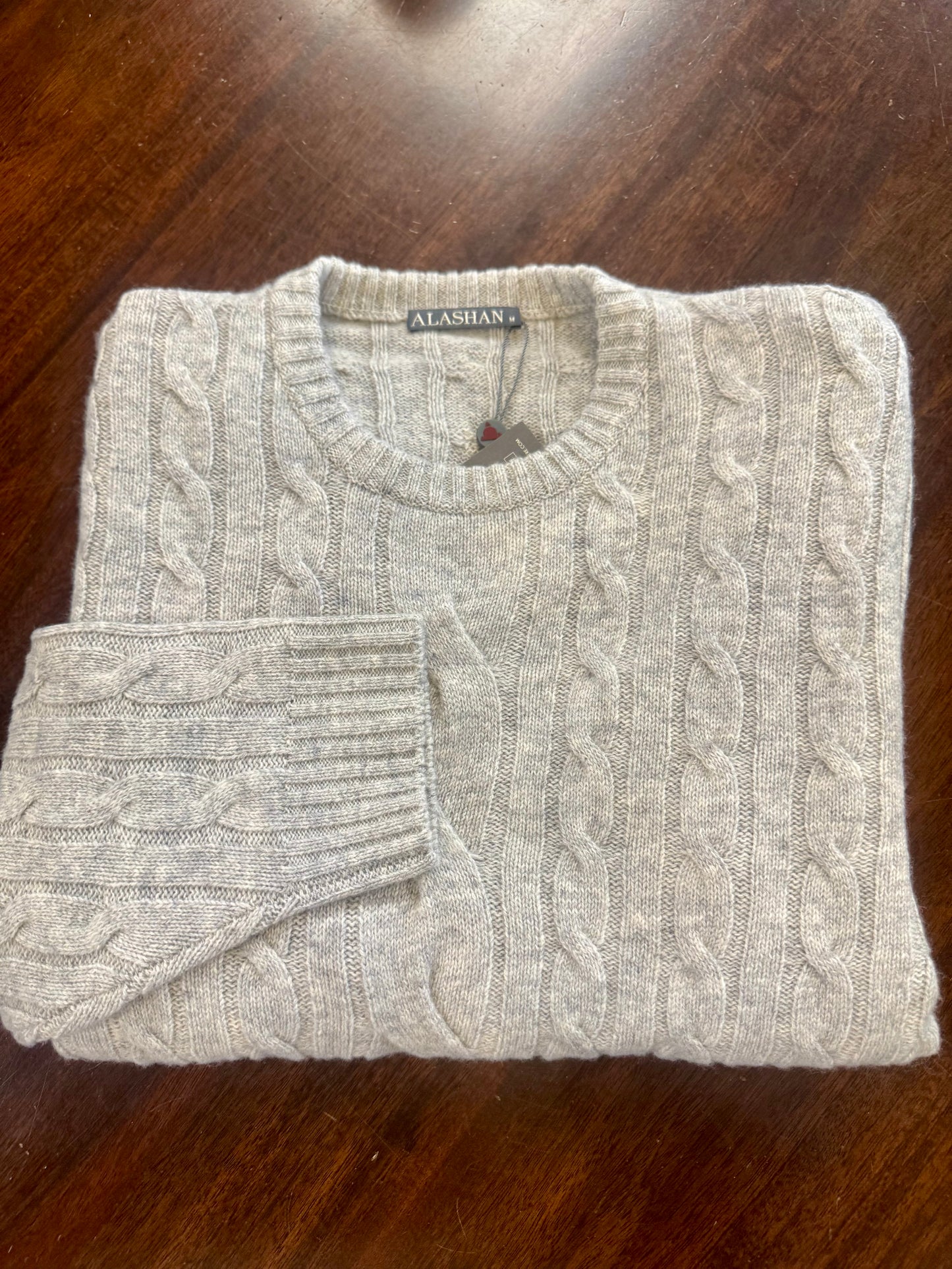 Alashan Cashmere Cable Crew Neck Sweater
