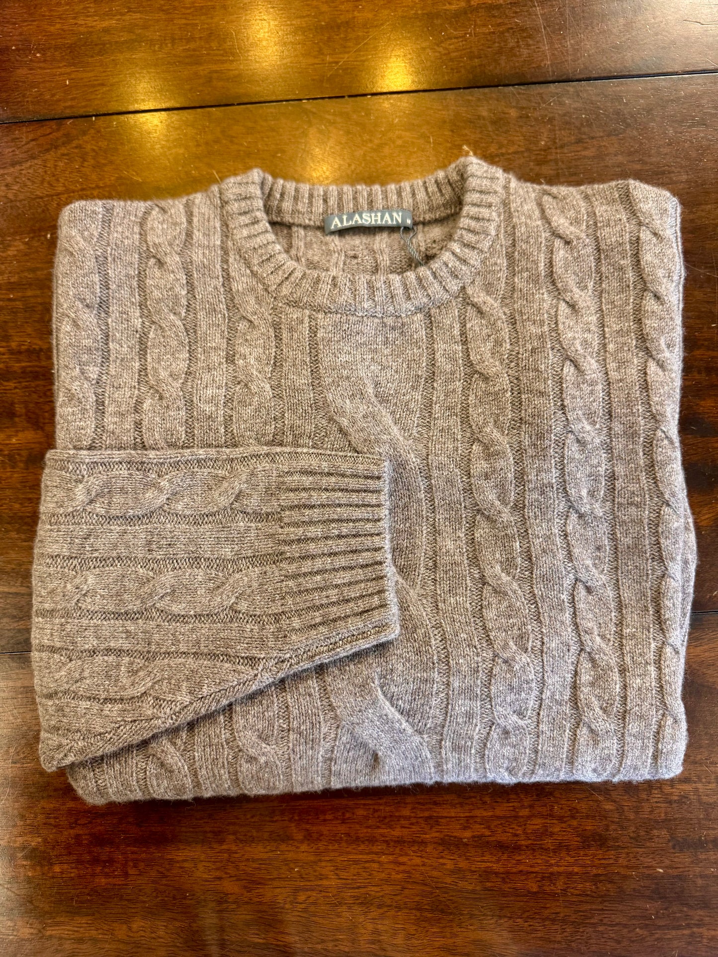 Alashan Cashmere Cable Crew Neck Sweater