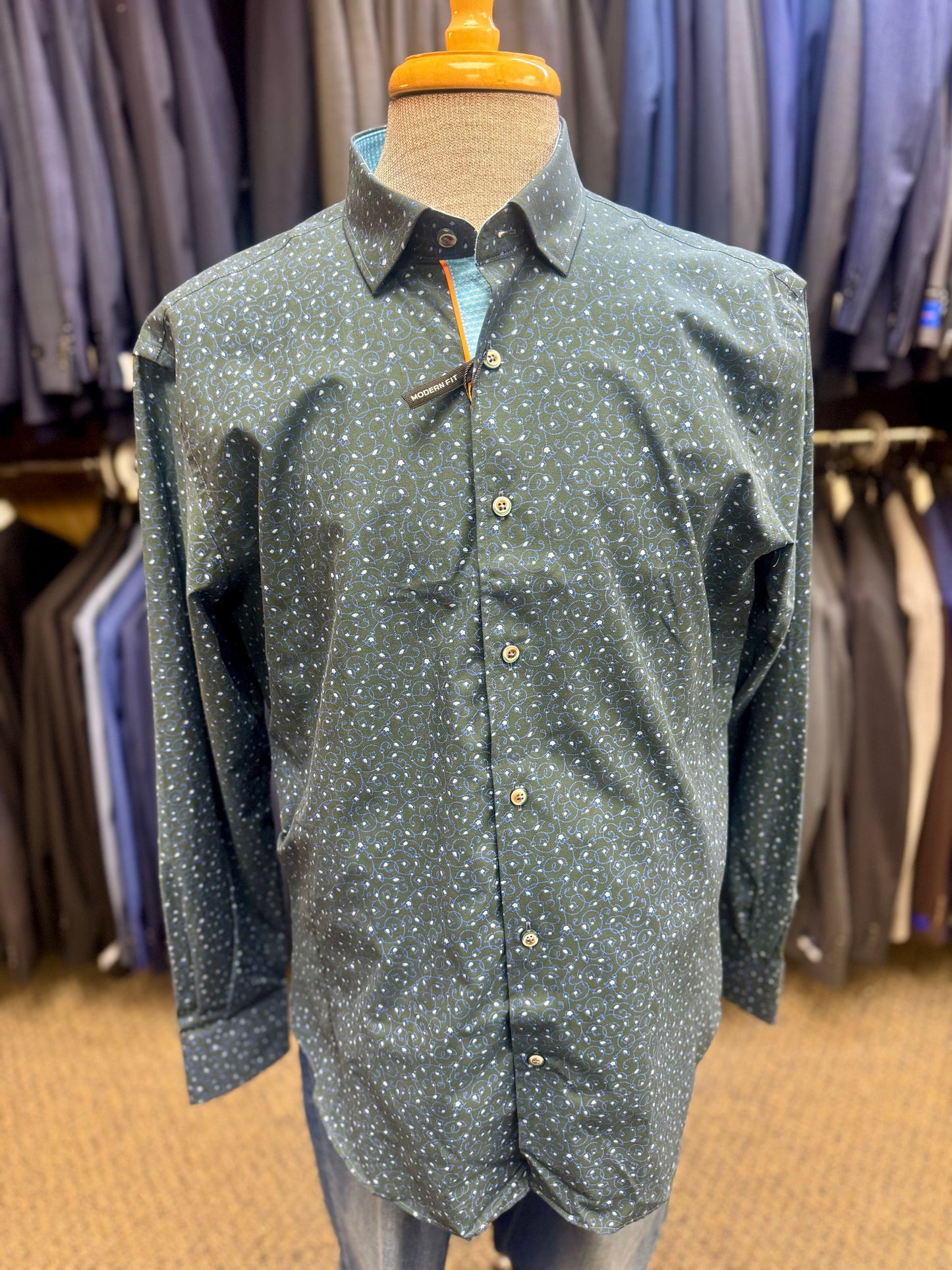 Vine Print Sport Shirt