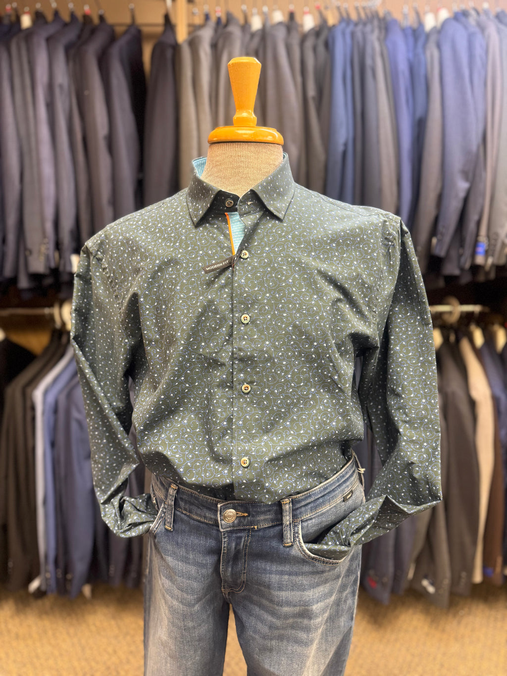 Vine Print Sport Shirt