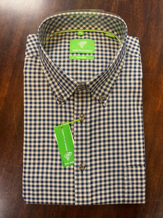 Yarn Dyed Twill Gingham Sport Shirt