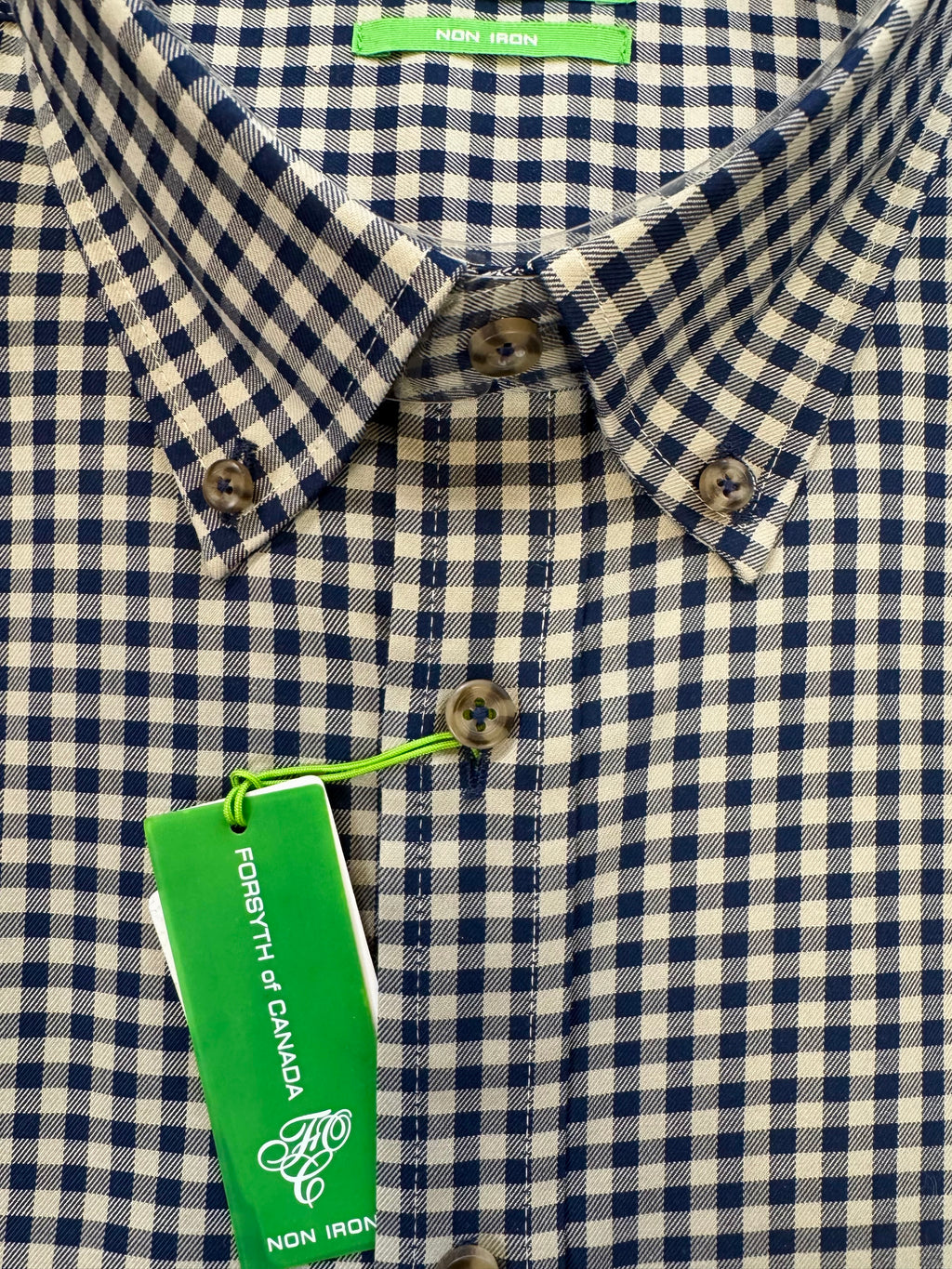 Yarn Dyed Twill Gingham Sport Shirt