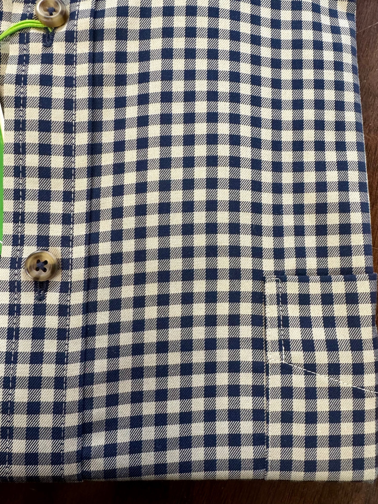 Yarn Dyed Twill Gingham Sport Shirt