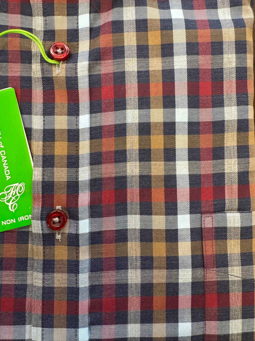 Twill Gingham Sport Shirt