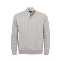 Cable Quarter Zip with Suedette