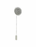 Silver Flower Lapel Pin
