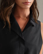 Mirage Sleeveless Notch Collar Blouse