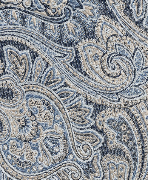 Navy Paisley Jacquard Silk Tie