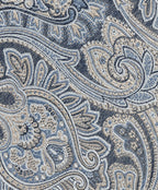 Navy Paisley Jacquard Silk Tie