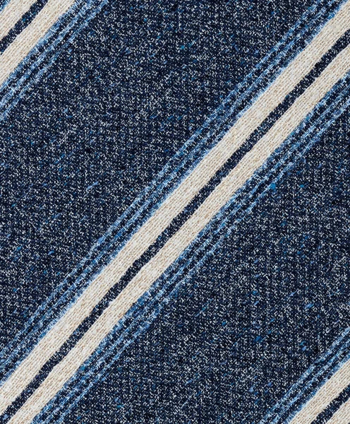 Denim Stripe Silk Bourette Tie