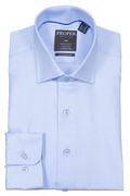 Proper Contemporary Fit Dress Shirt Blue Textured