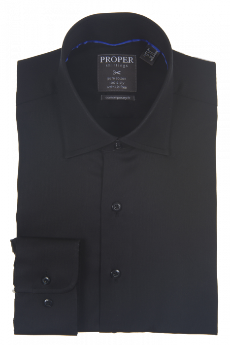 Proper Contemporary Fit Dress Shirt Black