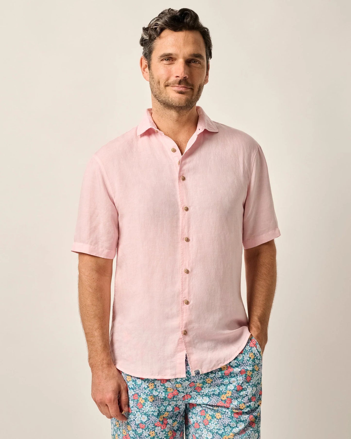 Gianni Short Sleeve Hangin' Out Linen Shirt